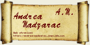 Andrea Madžarac vizit kartica